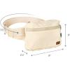 imageCC Zipper Fanny Pack For Women Unisex  Daily Waist Crossbody Belt bag With Adjustable Strap BurgundyBeige