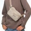 imageCC Zipper Fanny Pack For Women Unisex  Daily Waist Crossbody Belt bag With Adjustable Strap BurgundyBeige