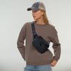 imageCC Zipper Fanny Pack For Women Unisex  Daily Waist Crossbody Belt bag With Adjustable Strap BurgundyBlack