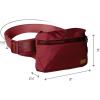 imageCC Zipper Fanny Pack For Women Unisex  Daily Waist Crossbody Belt bag With Adjustable Strap BurgundyBurgundy