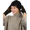 imageUnisex Soft Stretch Cable Knit Beanie and AntiSlip Touchscreen Gloves 2 Pc SetConfetti Black