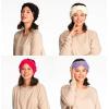 imageWinter CC Confetti Warm Fuzzy Fleece Lined Thick Knit Headband Headwrap Hat Cap2ply Handmade Bobble Ginger Brown