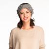 imageWinter CC Confetti Warm Fuzzy Fleece Lined Thick Knit Headband Headwrap Hat Cap2ply Handmade Bobble Gray Mix