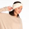 imageWinter CC Confetti Warm Fuzzy Fleece Lined Thick Knit Headband Headwrap Hat Cap2ply Handmade Bobble Ivory