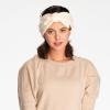 imageWinter CC Confetti Warm Fuzzy Fleece Lined Thick Knit Headband Headwrap Hat Cap2ply Handmade Bobble Ivory