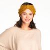imageWinter CC Confetti Warm Fuzzy Fleece Lined Thick Knit Headband Headwrap Hat Cap2ply Handmade Bobble Mustard Mix