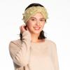 imageWinter CC Confetti Warm Fuzzy Fleece Lined Thick Knit Headband Headwrap Hat Cap2ply Handmade Bobble Winter Lime