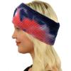 imageWinter CC Confetti Warm Fuzzy Fleece Lined Thick Knit Headband Headwrap Hat Cap2ply Tie Dye NavyPink