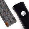 imageWinter CC Confetti Warm Fuzzy Fleece Lined Thick Knit Headband Headwrap Hat CapDk Melange Gray
