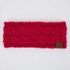 imageWinter CC Confetti Warm Fuzzy Fleece Lined Thick Knit Headband Headwrap Hat CapSolid Hot Pink