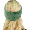 imageWinter CC Confetti Warm Fuzzy Fleece Lined Thick Knit Headband Headwrap Hat CapSolid Mint