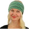 imageWinter CC Confetti Warm Fuzzy Fleece Lined Thick Knit Headband Headwrap Hat CapSolid Mint