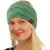 imageWinter CC Confetti Warm Fuzzy Fleece Lined Thick Knit Headband Headwrap Hat CapSolid Mint