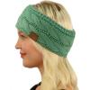 imageWinter CC Confetti Warm Fuzzy Fleece Lined Thick Knit Headband Headwrap Hat CapSolid Mint
