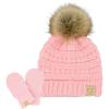 Faux Fur Pom Pale Pink
