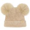 imageCC Baby Pom Pom Multicolored Beanie for Boys Girls Comfortable Soft Warm Infant Baby Knit Skully HatChenille Beige