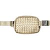 Vegan Leather Woven - Champagne