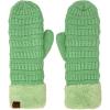 imageCC CC Super Thick Fuzzy Fleeced Lined Warm Winter Knitted Mittens GlovesSolid Mint