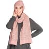 imageCC Cable Knit Beanie and Scarf Set Colorful Confetti Pattern Winter AccessoriesRose