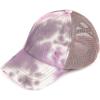 imageCC Childrens Kids Girls Criss Cross High Bun Adjustable Mesh Trucker Baseball CapTie Dye Gray