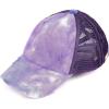 imageCC Childrens Kids Girls Criss Cross High Bun Adjustable Mesh Trucker Baseball CapTie Dye Purple