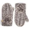 imageCC Colorful Knit Childrens Mittens  Cozy with Pom Pom Accent2 Tone  Dk Grey