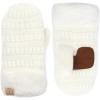 imageCC Colorful Ribbed Knit Childrens Mittens  Warm Soft ampamp Cozy Winter GlovesIvory
