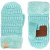 imageCC Colorful Ribbed Knit Childrens Mittens  Warm Soft ampamp Cozy Winter GlovesMint