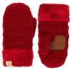 imageCC Colorful Ribbed Knit Childrens Mittens  Warm Soft ampamp Cozy Winter GlovesRed