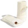 imageCC Fingerless Gloves for Women  Fuzzy Lined Knit Wrist Warmers Ribbed Smocking Stitch Soft Acrylic FLG25A Smocking Stitch Patternivory