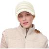 imageCC Hatsandscarf Exclusives Womens Ribbed Knit Hat with Brim YJ131YJ2023Ivory