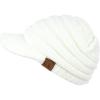 imageCC Hatsandscarf Exclusives Womens Ribbed Knit Hat with Brim YJ131YJ2023Ivory Amazon