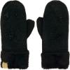 imageCC Kids Ages 4 to 7 Thick Fuzzy Fleeced Lined Matching Winter Mittens Gloves Star Black