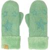 imageCC Kids Ages 4 to 7 Thick Fuzzy Fleeced Lined Matching Winter Mittens Gloves Star Mint