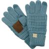 imageCC Kids Childrens Cable Knit Warm AntiSlip Touchscreen Texting GlovesDenim