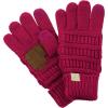 imageCC Kids Childrens Cable Knit Warm AntiSlip Touchscreen Texting GlovesHot Pink