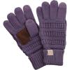 imageCC Kids Childrens Cable Knit Warm AntiSlip Touchscreen Texting GlovesViolet