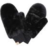 imageCC Kids Faux Fur Sherpa Lined Convertible MittensBlack