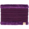 imageCC Kids Ribbed Neck Warmer For Boys Girls  Comfortable Soft Warm Children Youth Knit Neck Gaiter with Fuzzy LiningPurple