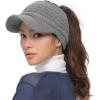 imageCC Knitted Visor for Women  Acrylic Stretchable Soft Warm Knit Winter Visor Hat Beanie CapLt Grey