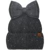 imageCC Messy Bun SnapOn Bow Beanie with Sequins for WomenBlack