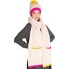 imageCC Multicolored Soft Winter Warm Sherpa Knit Pocket Extra Long Shawl ScarfBeige