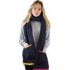 imageCC Multicolored Soft Winter Warm Sherpa Knit Pocket Extra Long Shawl ScarfBlackMulti