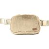 imageCC Sherpa Fanny Pack For Women Unisex  Fuzzy Daily Waist Crossbody Belt bag With Adjustable Strap TealFuzzyBeige