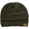 imageCC Trendy Warm Chunky Soft Stretch Cable Knit Beanie SkullyConfetti Olive