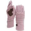 imageCC Unisex Cable Knit Winter Warm AntiSlip Touchscreen Texting Gloves Rose Metallic