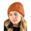 imageCC Unisex Solid Color Warm Boucle Knit Skull Cap Cuff BeanieRust