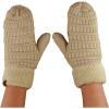 imageCC Unisex Winter Warm Inner Fuzzy Lined AntiSlip Cuff MittensBeige