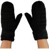 imageCC Unisex Winter Warm Inner Fuzzy Lined AntiSlip Cuff MittensBlack