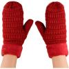 imageCC Unisex Winter Warm Inner Fuzzy Lined AntiSlip Cuff MittensRed